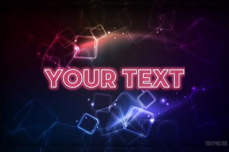 Neon Light Text Effect With Galaxy Style