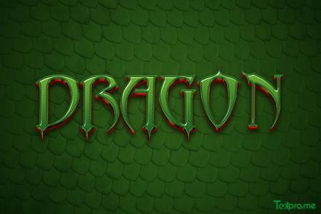 Create 3d dragon scale text effect online