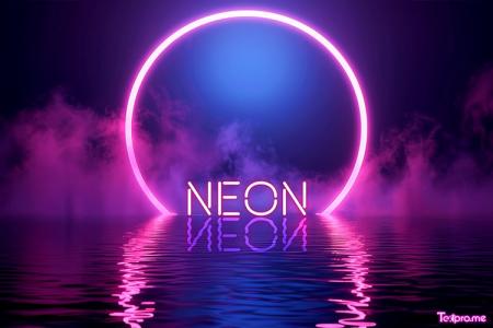 Create online reflected neon text effect